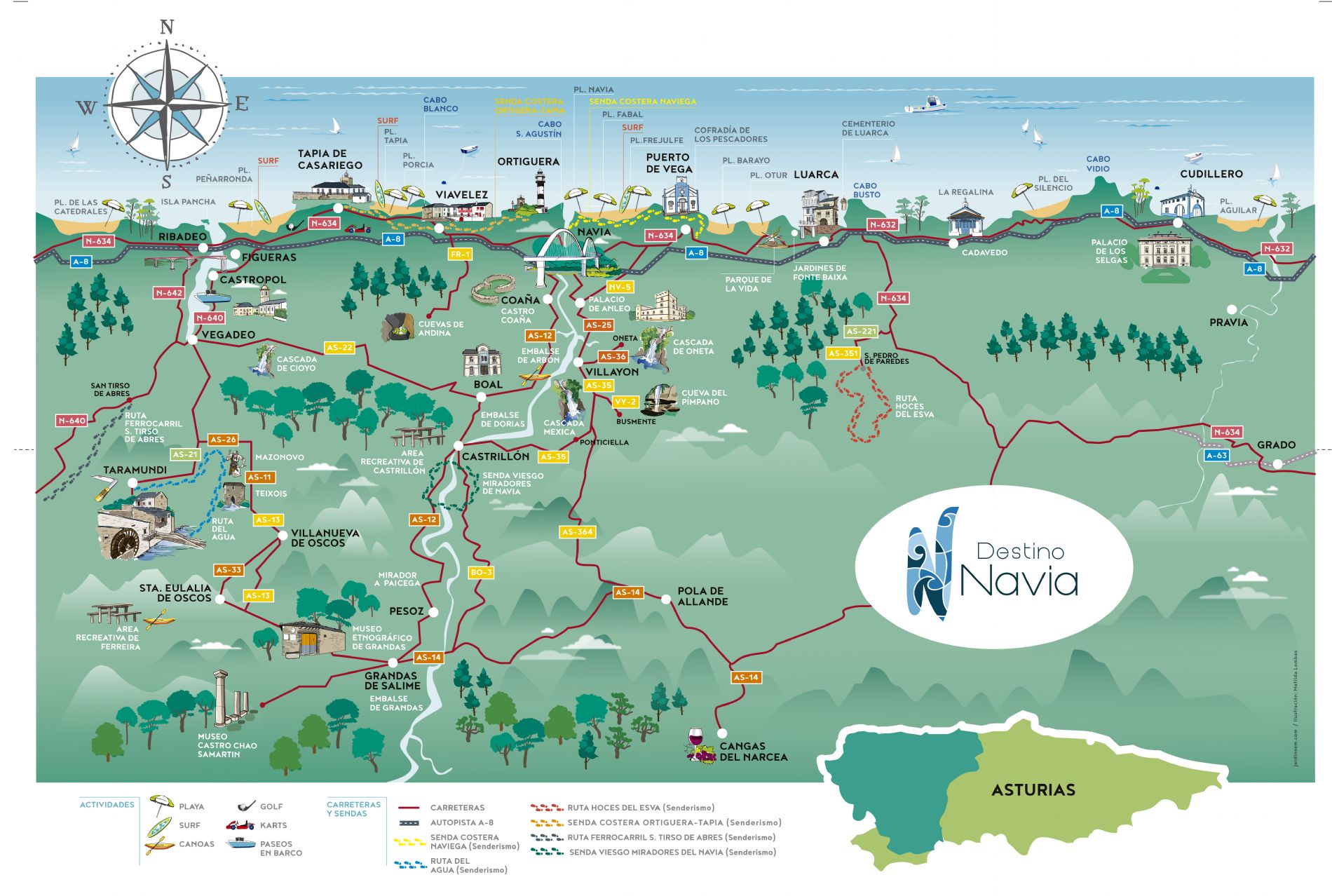 Mapa turistico OCCIDENTE ASTURIANO